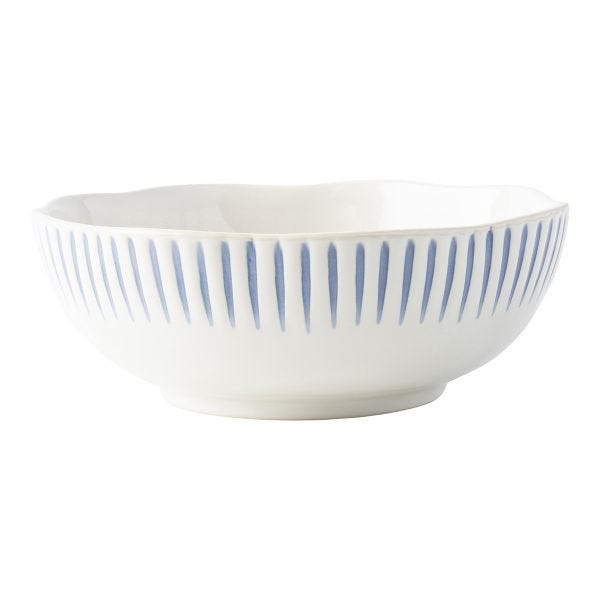 Sitio Stripe Indigo Coupe Bowl