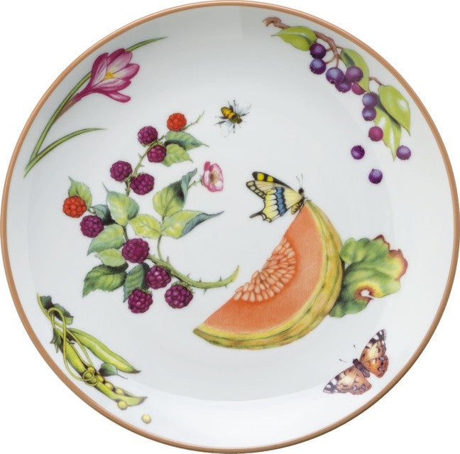 Summerlea Salad Plate, Melon/Blackberry