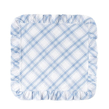 Load image into Gallery viewer, Chambray Tartan Ruffle Napkin
