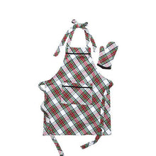 Load image into Gallery viewer, Stewart Tartan 2pc Child Apron &amp; Oven Mitt Set
