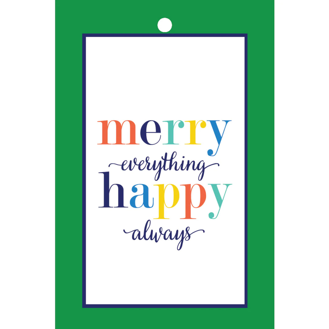 Merry Everything, Happy Always Die-Cut Gift Tag