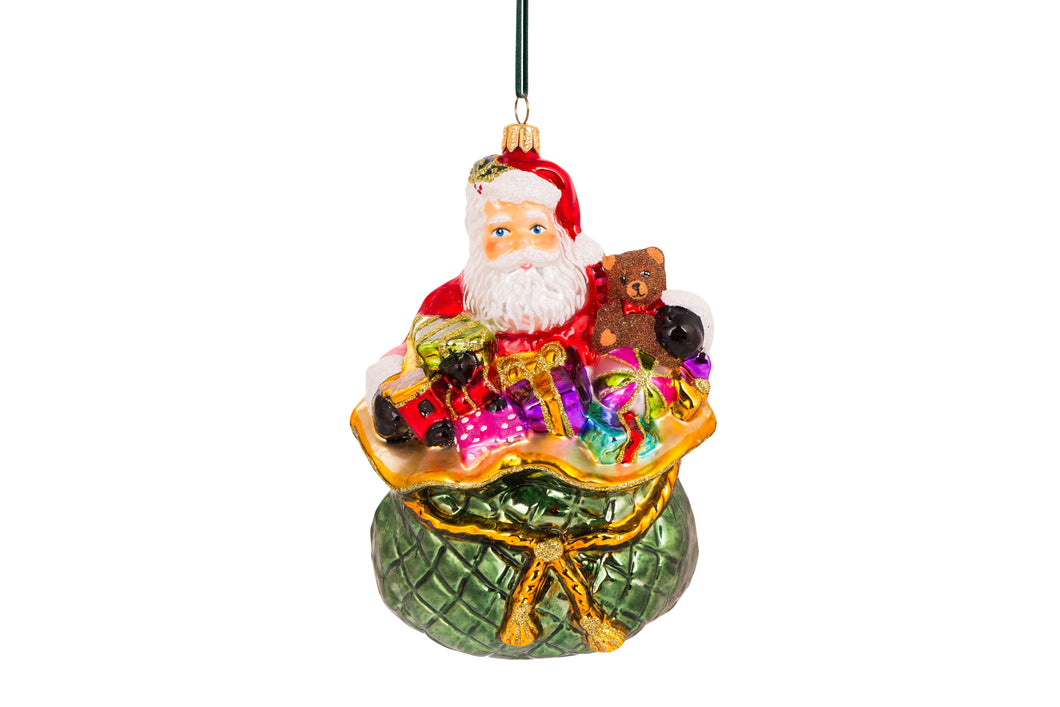 Santa in the Bag Ornament