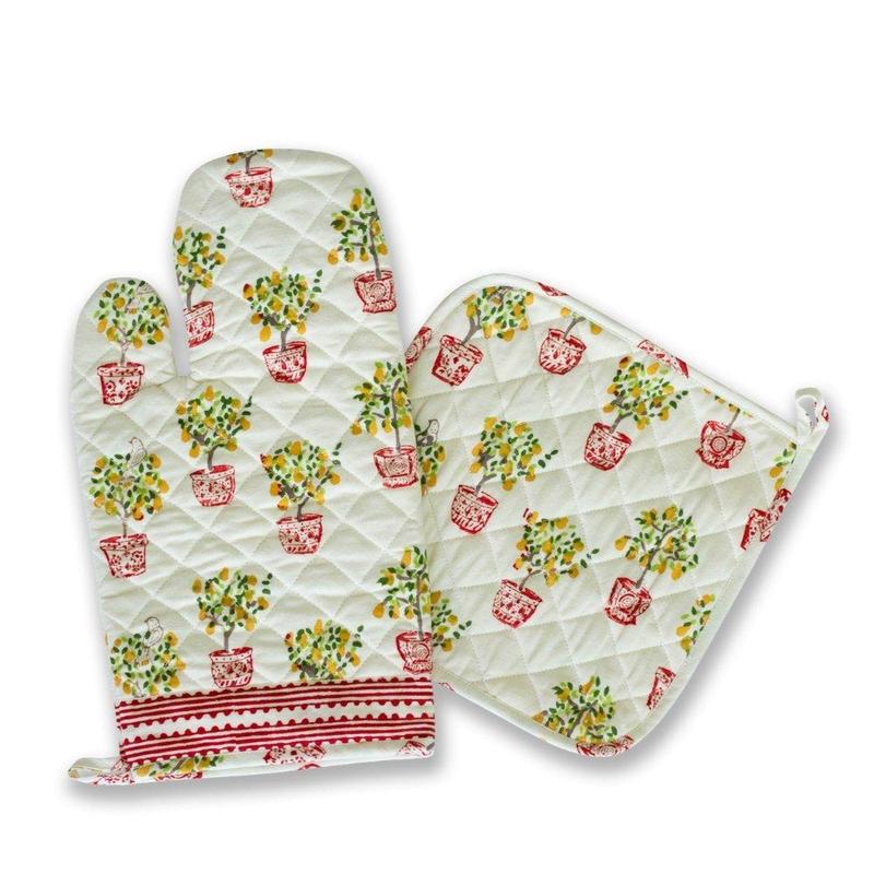 Partridge in a Pear Tree Oven Mitt & Potholder Set