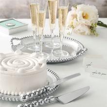 Load image into Gallery viewer, Pearled Cake Server Set
