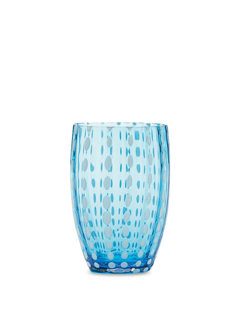 Aquamarine Perle Tumbler, Set of 2