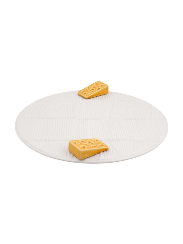 White Cheese Tray with Yellow Cheese