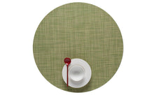 Load image into Gallery viewer, Round Mini-Basketweave Placemat, Dill
