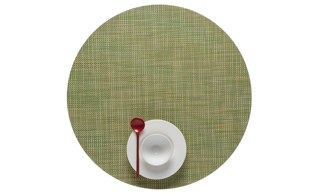 Round Mini-Basketweave Placemat, Dill