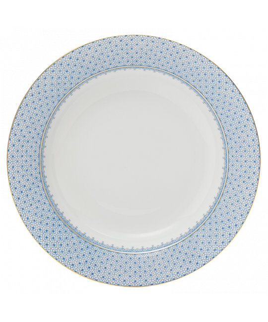 Cornflower Lace Rim Soup Plate