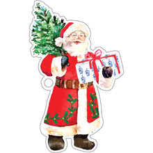 Load image into Gallery viewer, Santa with Gift Die-Cut Gift Tag, Set of 8
