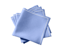 Load image into Gallery viewer, Satin Stitch Sky Blue Napkin, Set of 4
