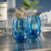 Load image into Gallery viewer, Blue Tortoise Stemless All Purpose Glass
