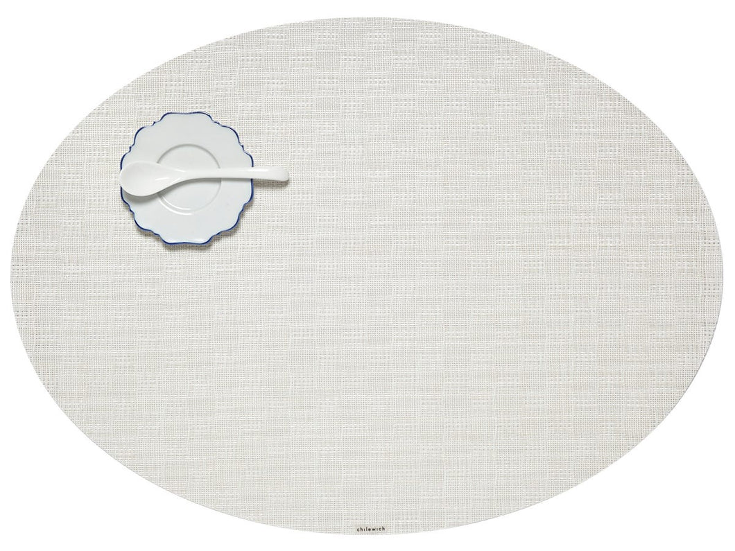 Oval Bayweave Placemat, Vanilla
