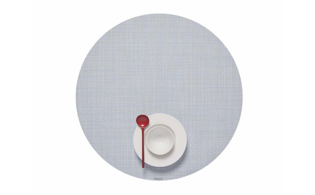 Round Mini-Basketweave Placemat, Sky