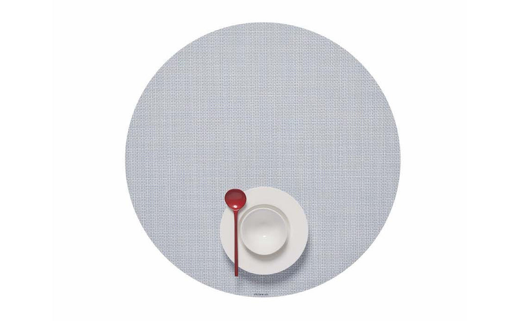 Round Mini-Basketweave Placemat, Sky