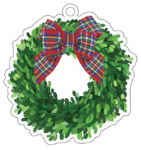 Load image into Gallery viewer, Tartan Wreath Die Cut Gift Tags, Set of 8
