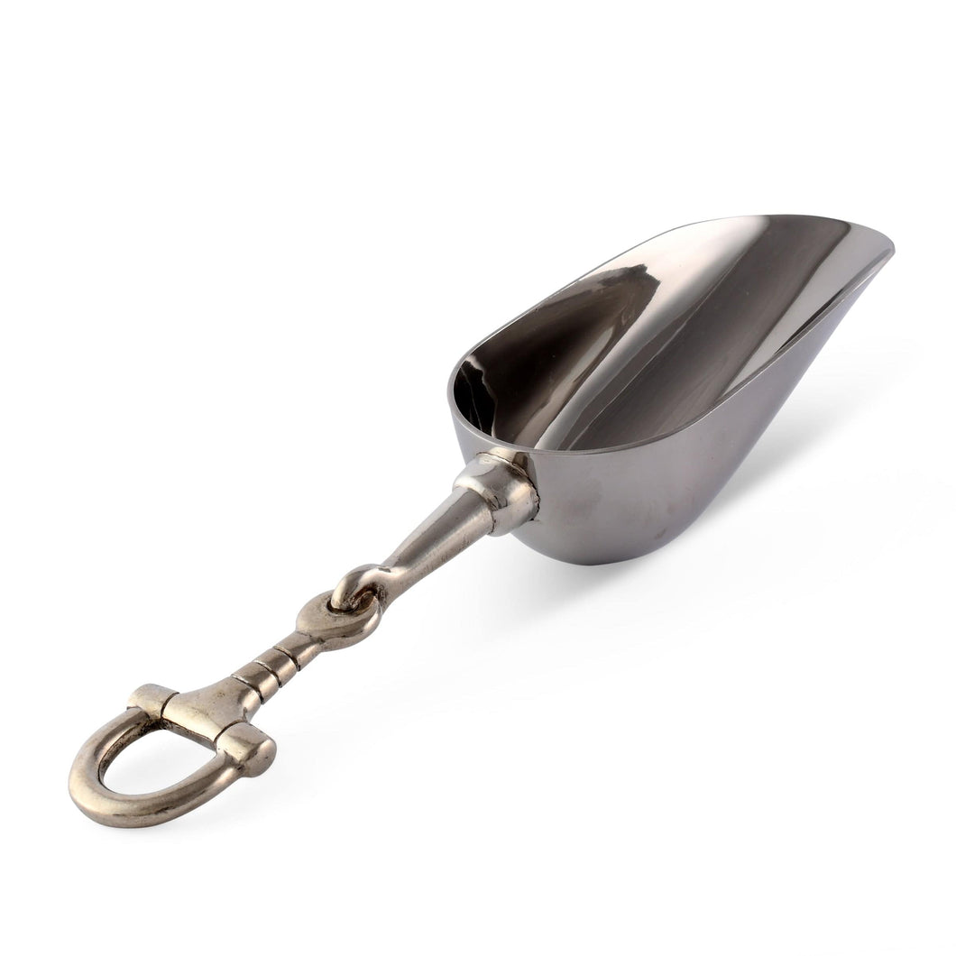 Equestrian Horse Bit Pewter Handled Ice Scoop