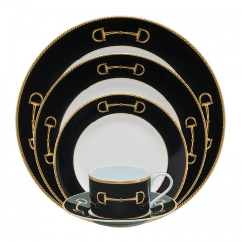 Cheval Black 5pc Place Setting